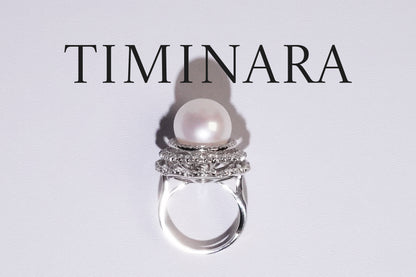 Top Christmas Gift-Timinara Edison Freshwater Pearl Rotating Ring-J0002