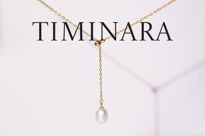 Weihnachtsangebot-Timinara Oval Freshwater Pearl Pendant-DZ0003