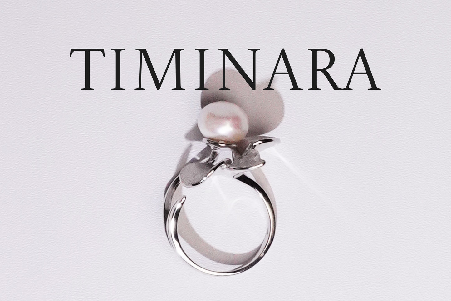 Weihnachtsangebot-Timinara Petal Freshwater Pearl Ring-J0003