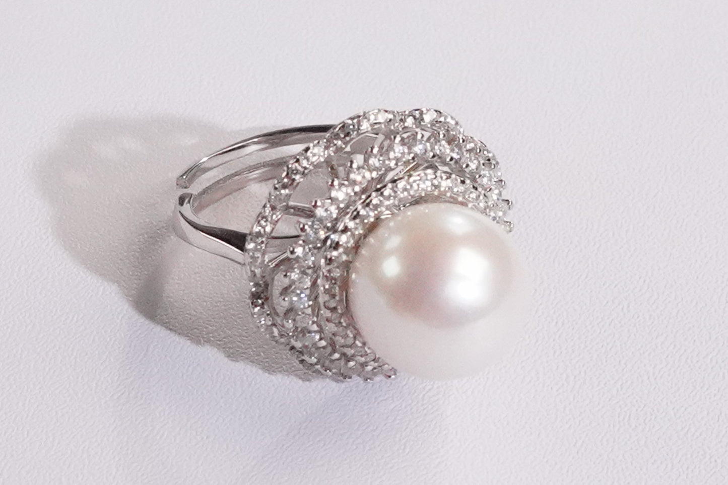 Top Christmas Gift-Timinara Edison Freshwater Pearl Rotating Ring-J0002