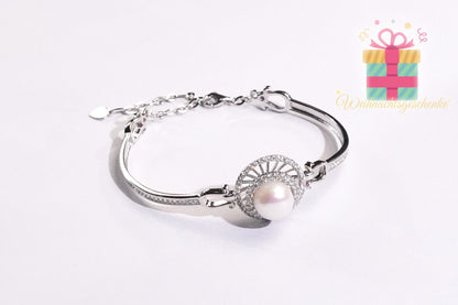 Top Christmas Gift-Timinara Rotating Freshwater Pearl Bracelet-SZ0001