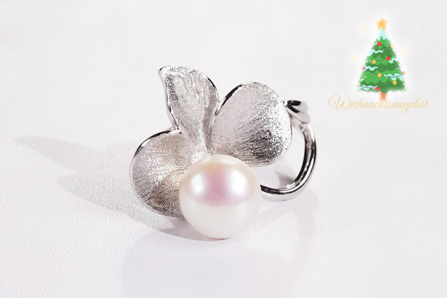 Weihnachtsangebot-Timinara Petal Freshwater Pearl Ring-J0003