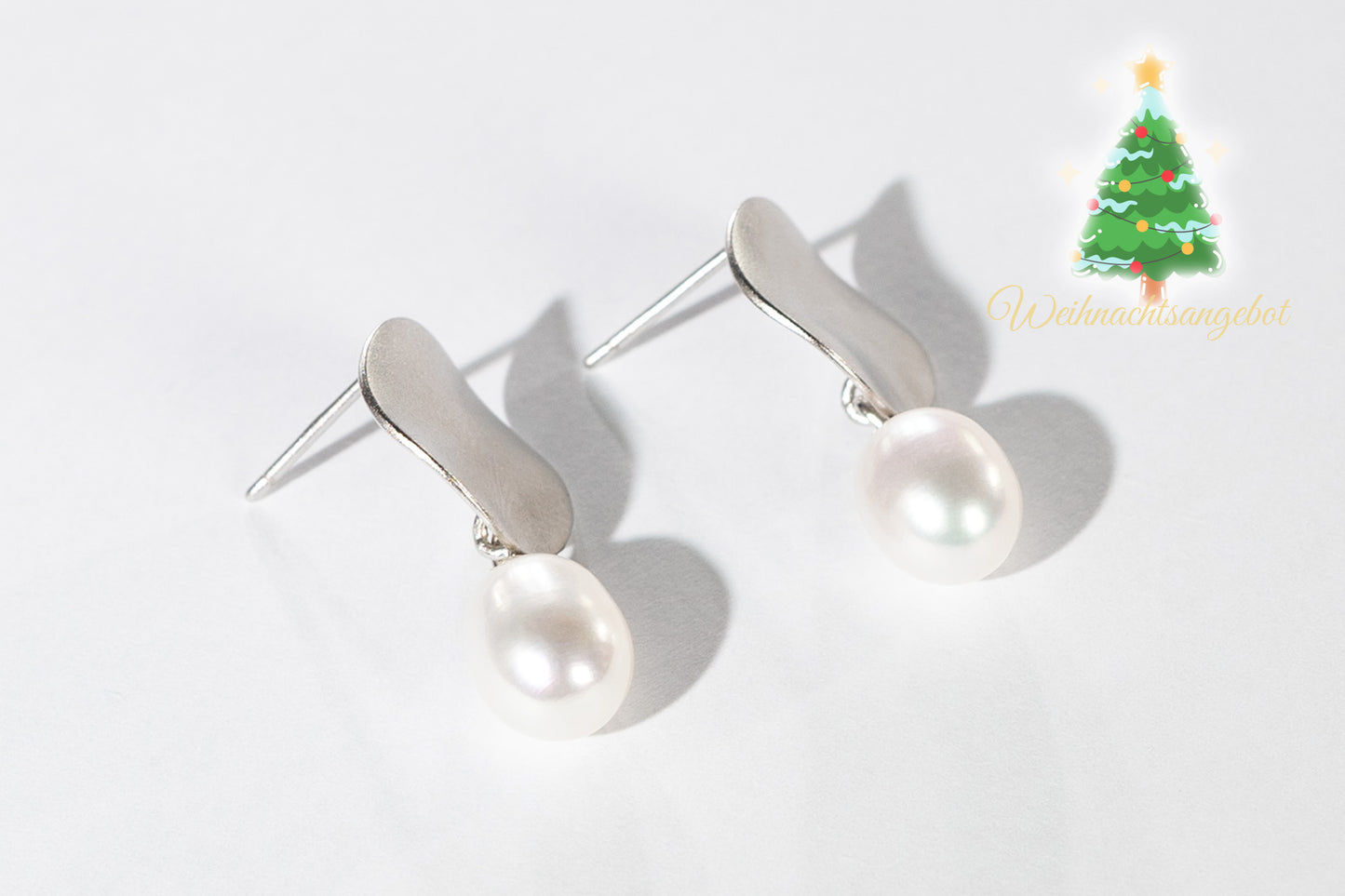 Weihnachtsangebot-Timinara Oval Freshwater Pearl Earring-ED0001